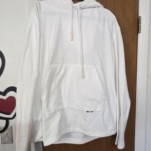Moncler White Hoodie Sweater